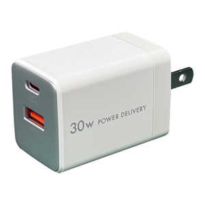  PowerDelivery30W AC-USBŴ 2Port(CA) ۥ磻 2ݡ /USB Power Deliveryб /Smart ICб ACUC-30PQWH