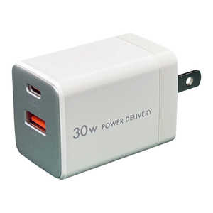 IY} PowerDelivery30Wo AC-USB[d 2Port(CA) zCg m2|[g /USB Power DeliveryΉ /Smart ICΉn ACUC-30PQWH