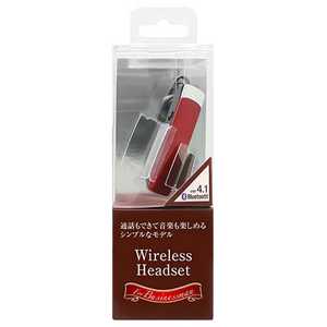 オズマ スマートフォン対応[Bluetooth4.1] 片耳ヘッドセット USB充電ケーブル付 BT-11RD (レッド)