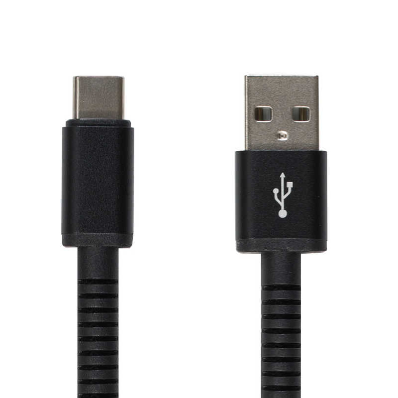 オズマ オズマ ［USB-A to TypeC］超ロングブッシュで断線に強いタフケーブル 1m ブラック   ［1m Quick Charge対応］ UDSTCSS100K UDSTCSS100K