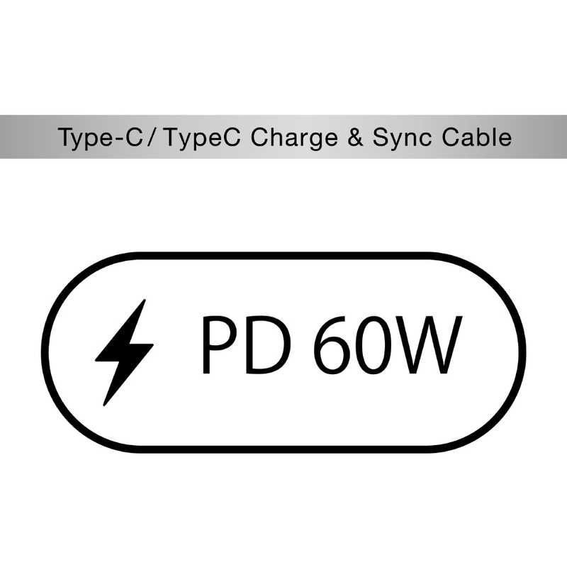 オズマ [iPhone15シリーズ対応]PD60W対応 Type-C to Type-Cケーブル 2m ブラック [USB Power ...