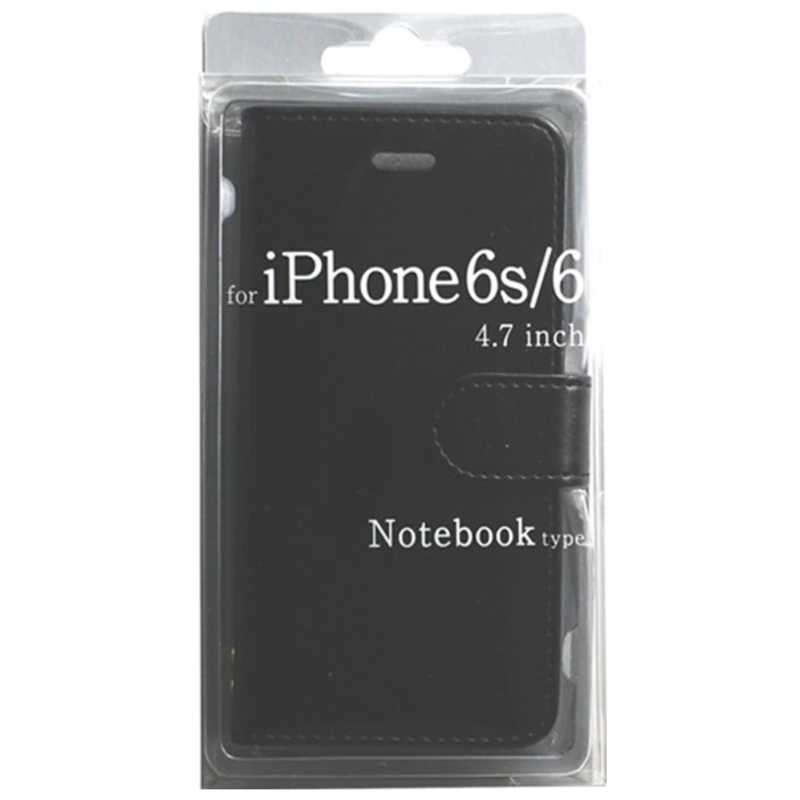 オズマ オズマ iPhone 6s/6用 Notebook type ノートブック型ケース ブラック BJSL‐IP6BK BJSL‐IP6BK