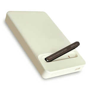 オズマ ワイヤレス準固体モバイルバッテリー 5000mAh PD20W スタンド付 ［USB Power Delivery対応 / 2ポート］ オフホワイト SSLC2W50-CCOW