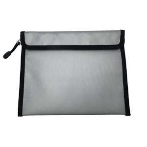 オズマ 耐火ガジェットポーチ Lサイズ(A5サイズ) シルバー PH-FP01LSV