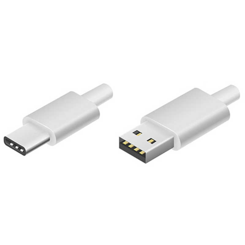 オズマ オズマ USB-C ⇔ USB-A USB2.0 3A対応USBケーブル 充電・転送 1.5m BKS-UD3CS150W ホワイト BKS-UD3CS150W ホワイト