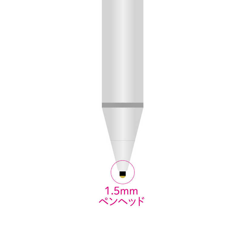 オズマ オズマ スタイラスタッチペン超微細1.5mmハードペンヘッドタイプ ホワイト YC-TPC01WH YC-TPC01WH