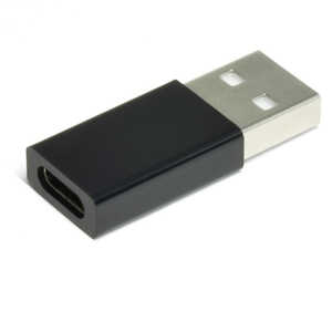 日本トラストテクノロジー 変換コネクタ USB-C(メス)-USB-A(オス)ブラック ［USB2.0/バルクパッケージ版］ ［Type-Aオス /Type-Cメス］ ブラック TCU20AB-BK