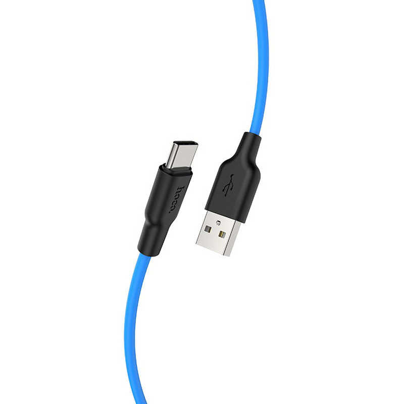 HOCO HOCO X21Plusシリコン充電ケーブル Type-C 1.0m hoco ブルー X21P-TC10-BL X21P-TC10-BL