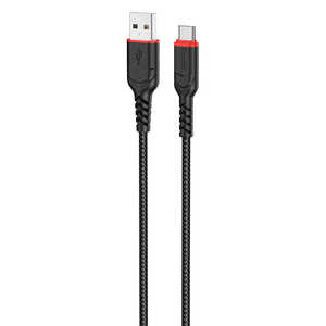 HOCO USBケーブル メッシュ 1.0m ブラック [ USB-A to USB-C ] ブラック X59ANTBTCBK