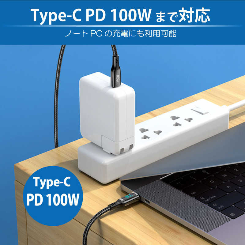 HOCO HOCO USBケーブル ナイロン 1.2m ブラック [ USB-C to USB-C / PD100W対応 ] ブラック [USB Power Delivery対応] S51DISPTTBK S51DISPTTBK