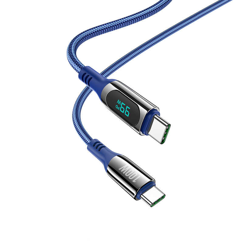 HOCO HOCO USBケーブル ナイロン 1.2m ブルー [ USB-C to USB-C / PD100W対応 ] ブルー [USB Power Delivery対応] S51DISPTTBL S51DISPTTBL