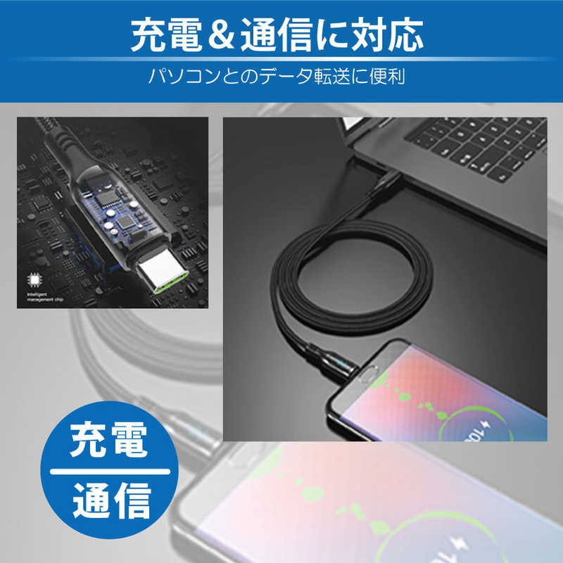 HOCO HOCO USBケーブル ナイロン 1.2m ブルー [ USB-C to USB-C / PD100W対応 ] ブルー [USB Power Delivery対応] S51DISPTTBL S51DISPTTBL
