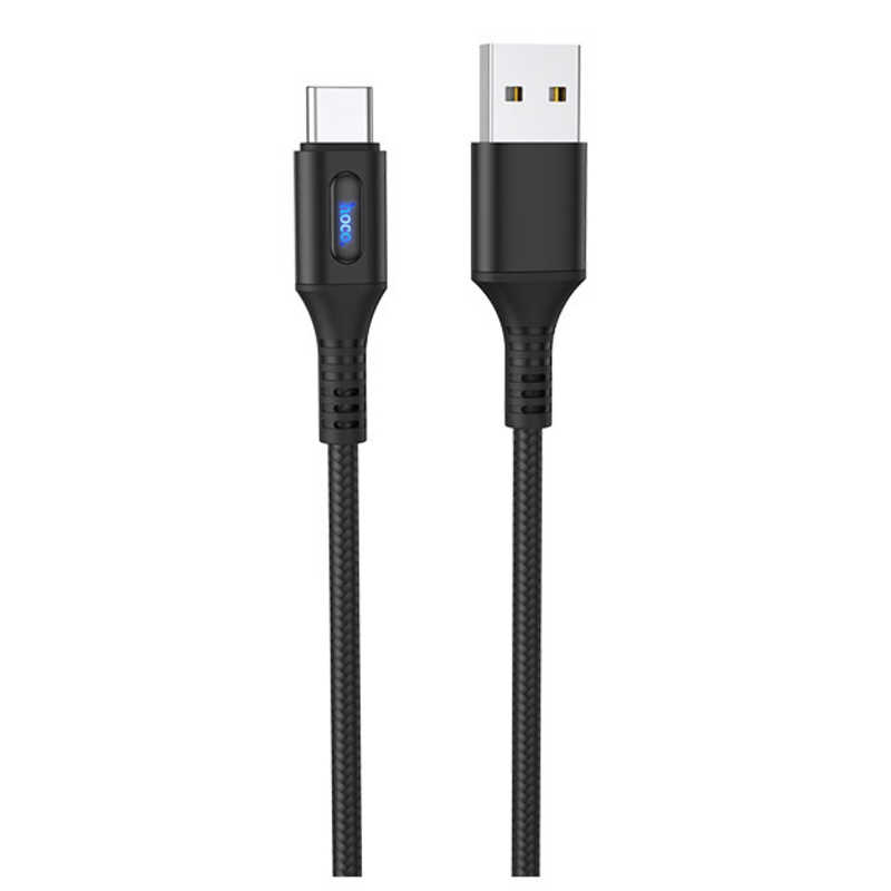 HOCO HOCO USBケーブル オートオフ機能付 ナイロン 1.2m ブラック [ USB-A to USB-C ] ブラック U79AOFFTCBK U79AOFFTCBK