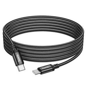HOCO USBケーブル ナイロン 3m ブラック [ USB-C to USB-C / PD60W対応 ] ブラック X91TTBK