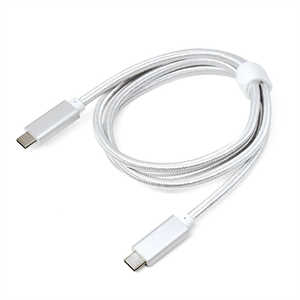 日本トラストテクノロジー USB-C ＆ USB-C ケーブル 1m ［PD100W/ USB3.2 ］ ［Type-Cオス・オス］ シルバー JTCC322-10SV