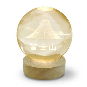 日本トラストテクノロジー CRYSTAL BALL -JAPAN- 3D ART 富士山 ［LED / 電球色］ CRYBALL-FUJI-WA
