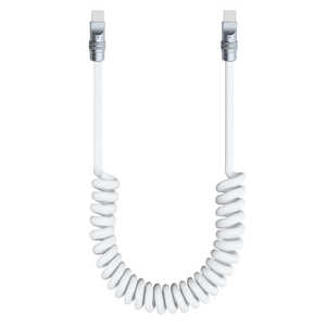 日本トラストテクノロジー USB-C ケーブル シリコンコイルケーブル 1.5m ［ USB Power Delivery対応 ］ ホワイト JT-COIL100WCC-WH