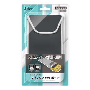アクラス Switch Lite用 シンプルフィットポーチ グレー SASP-0539 SWLシンプルフィットポｰチグレｰ