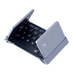 ＜コジマ＞ 3E ワイヤレスキーボード NEO(ネオ) 3つ折りタイプ スタンド付(英語64キー) ブラック 3EBKY8BK