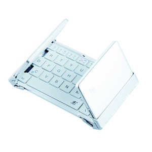 ＜コジマ＞ 3E ワイヤレスキーボード NEO(ネオ) 3つ折りタイプ スタンド付(英語64キー) ホワイト 3EBKY8WH