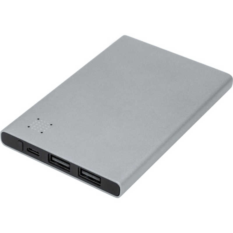 3E 3E USBモバイルバッテリー +micro USBケーブル 2.4A M15 グレー [5000mAh /2ポート /充電タイプ] 3E-MB4-GR 3E-MB4-GR