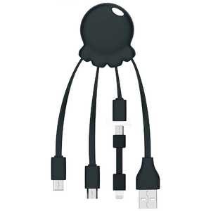 XOOPER ［Type-C＋ライトニング＋micro USB］ケーブル 充電ブラックXP61040. 21MF XP6104021