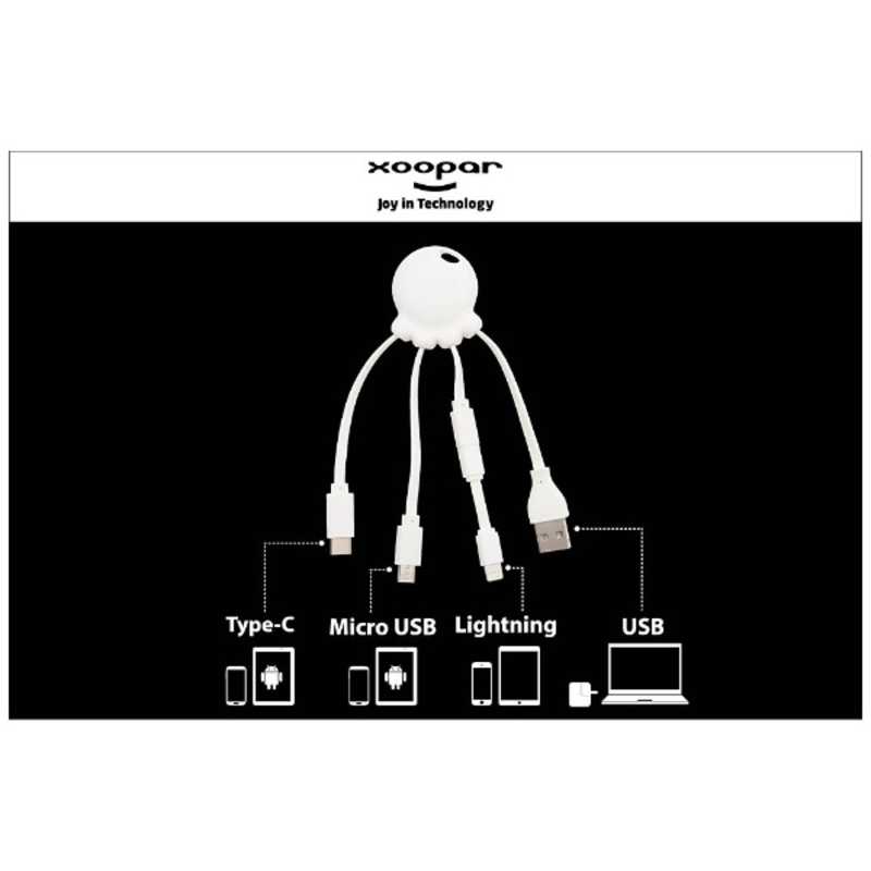 XOOPER XOOPER ［Type-C＋ライトニング＋micro USB ⇔ USB-A］ケーブル 充電ホワイトXP61040. 14MF XP6104014 XP6104014
