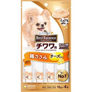 ユニチャーム ベストバランスおやつ チワワ用 鶏ささみ 15g×4本 ユニチャーム ベストバランスおやつ チワワ用 鶏ささみ 15g×4本