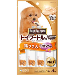 ユニチャーム ベストバランスおやつ トイ・プードル用 鶏ささみ入り 15g×4本 ユニチャーム ベストバランスおやつ トイ・プードル用 鶏ささみ入り 15g×4本