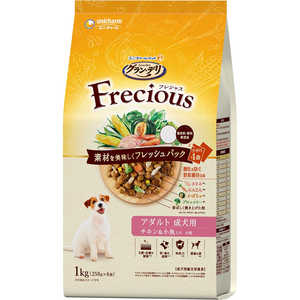 ユニチャーム グラン・デリ Frecious(フレシャス)アダルト成犬用 チキン&小魚入り 1kg(250g×4袋) ユニチャーム グラン・デリ Frecious(フレシャス)アダルト成犬用 チキン&小魚入り 1kg(250g×4袋)