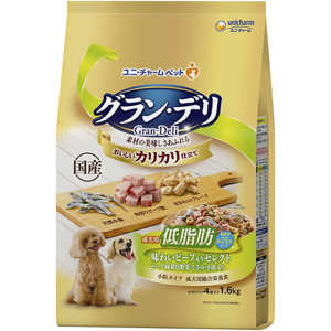 ユニチャーム Gran-Deli(グラン・デリ)カリカリ仕立て 成犬用 低脂肪 味わいビーフ入りセレクト 1.6kg(小分けパック4袋入) ユニチャーム Gran-Deli(グラン・デリ)カリカリ仕立て 成犬用 低脂肪 味わいビーフ入りセレクト 1.6kg(小分けパック4袋入)