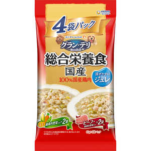 ユニチャーム グラン・デリ 総合栄養食国産パウチ ジュレ 成犬用 緑黄色野菜入り×ビーフ入り 65g×4袋 ユニチャーム グラン・デリ 総合栄養食国産パウチ ジュレ 成犬用 緑黄色野菜入り×ビーフ入り 65g×4袋