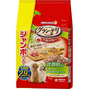 ユニチャーム グラン・デリ ふっくら仕立て 低脂肪 鶏ささみ・ビーフ・緑黄色野菜・小魚・チーズ・角切りビーフ ジャンボパック 2.9kg ユニチャーム グラン・デリ ふっくら仕立て 低脂肪 鶏ささみ・ビーフ・緑黄色野菜・小魚・チーズ・角切りビーフ ジャンボパック 2.9kg
