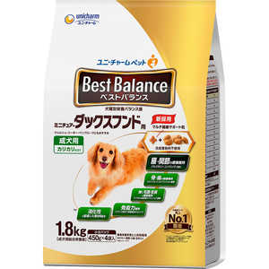 ユニチャーム ベストバランス カリカリ仕立て ミニチュア・ダックスフンド用 1.8kg(450g×4袋) ユニチャーム ベストバランス カリカリ仕立て ミニチュア・ダックスフンド用 1.8kg(450g×4袋)