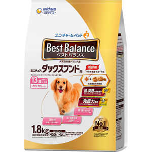 ユニチャーム ベストバランス カリカリ仕立て ミニチュア・ダックスフンド用 13歳以上用 1.8kg(450g×4袋) ユニチャーム ベストバランス カリカリ仕立て ミニチュア・ダックスフンド用 13歳以上用 1.8kg(450g×4袋)