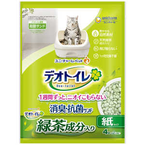 ユニチャーム デオトイレ飛び散らない緑茶成分入り消臭サンド4L ユニチャーム デオトイレ飛び散らない緑茶成分入り消臭サンド4L