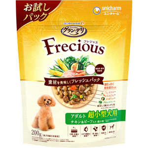 ユニチャーム グラン・デリ Frecious(フレシャス)アダルト成犬用 超小型犬用 チキン&ビーフ入り お試しパック200g ユニチャーム グラン・デリ Frecious(フレシャス)アダルト成犬用 超小型犬用 チキン&ビーフ入り お試しパック200g