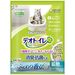 ユニチャーム デオトイレふんわり香消臭抗菌サンドナチュラルグリーン3.8L ユニチャーム デオトイレふんわり香消臭抗菌サンドナチュラルグリーン3.8L