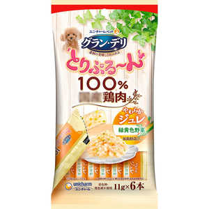 ユニチャーム グラン・デリ とりぷる?ん やわらかジュレ 緑黄色野菜 11g×6本 ユニチャーム グラン・デリ とりぷる?ん やわらかジュレ 緑黄色野菜 11g×6本