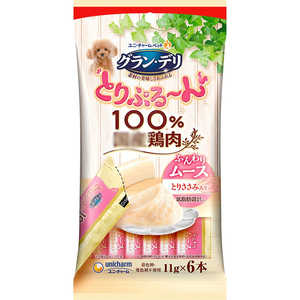 ユニチャーム グラン・デリ とりぷる?ん ふんわりムース とりささみ入り 11g×6本 ユニチャーム グラン・デリ とりぷる?ん ふんわりムース とりささみ入り 11g×6本