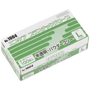 エブノ エブケアプラスチックグローブ 箱粉無 1004 100枚入 手袋 PVC 