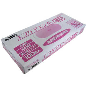 エブノ エブケアエンボス25 箱入 半透明 3002 100枚入 24-9525-00 