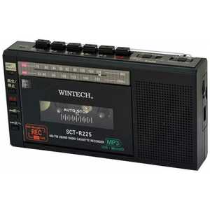 KOHKA ｢ワイドFM対応｣ラジカセ(ラジオ+SD+USBメモリー+カセットテープ)(ブラック) SCT-R225(K)