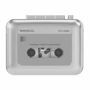 WINTECH ステレオ再生対応カセットテープレコーダー シルバー PCT-05SR