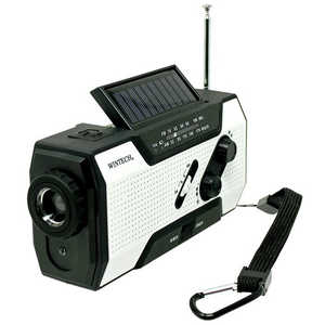 WINTECH 防災ラジオ ワイドFM対応 ホワイトxブラック KDR-201WP WINTECH 防災ラジオ ワイドFM対応 ホワイトxブラック KDR-201WP