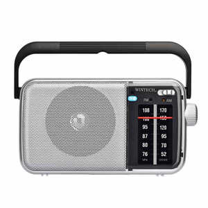 WINTECH AM/FMホームラジオ ［ワイドFM対応 /AM/FM］ シルバー HR-K73