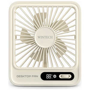 WINTECH ポータブルデスクトップファン 充電池内蔵 サンドベージュ DF-253SQ SB WINTECH ポータブルデスクトップファン 充電池内蔵 サンドベージュ DF-253SQ SB