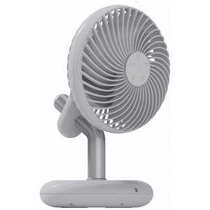 WINTECH ポータブルデスクトップファン 充電池内蔵 ［リモコン付き］ ホワイト DF-241RC