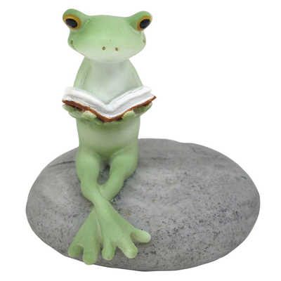 ダイカイ Copeau コポー カエルの置物 79205.読書するカエル COPEAU の