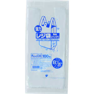 ジャパックス 業務用強力レジ袋(100枚入)(乳白色) RJJ-08 8号 XLZ4402 ジャパックス 業務用強力レジ袋(100枚入)(乳白色) RJJ-08 8号 XLZ4402